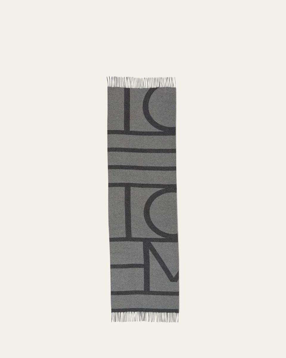Monogram Jacquard Wool Scarf